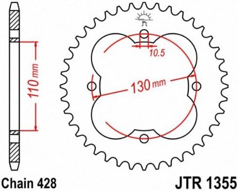 JT Sprockets JTR1355.50 50T Steel Rear Sprocket in Saudi Arabia