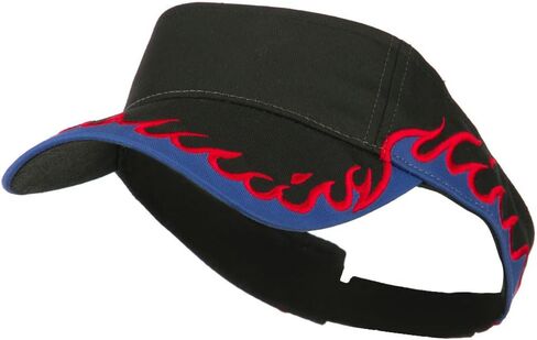 Cotton Twill Flame Visor - Black Royal Red in Saudi Arabia