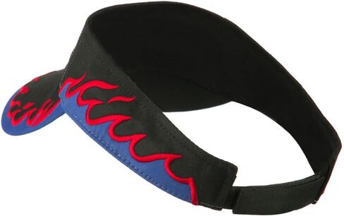 Cotton Twill Flame Visor - Black Royal Red in Saudi Arabia