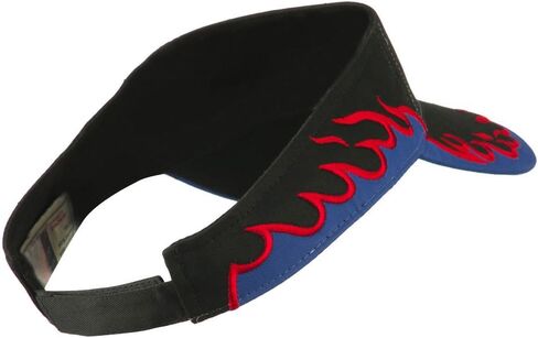 Cotton Twill Flame Visor - Black Royal Red in Saudi Arabia