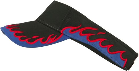 Cotton Twill Flame Visor - Black Royal Red in Saudi Arabia