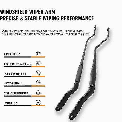 1 Pair Front Windshield Wiper Arm Kit Compatible with Ram 2009-2015 1500 2500 3500 4500 5500 Replaces OE 42765 42764 55277449AA 55277450AA 55277449AB 55277450AB 55277449AC 55277450AC in Kuwait