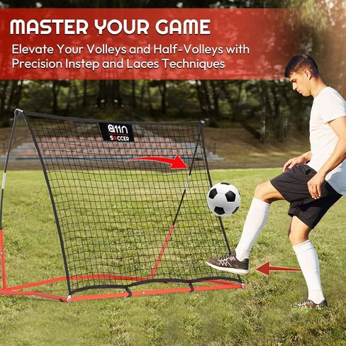 A11N Sports Soccer Rebounder, Portable Dual-Sided Soccer Training Equipment for Passing & Receiving, 7ft x 5ft in Kuwait