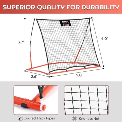 A11N Sports Soccer Rebounder, Portable Dual-Sided Soccer Training Equipment for Passing & Receiving, 7ft x 5ft in Kuwait