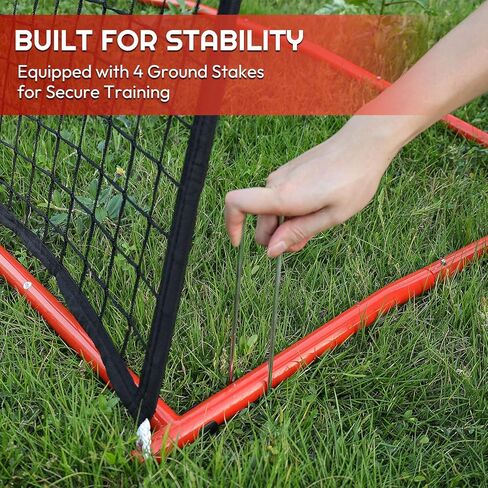 A11N Sports Soccer Rebounder, Portable Dual-Sided Soccer Training Equipment for Passing & Receiving, 7ft x 5ft in Kuwait