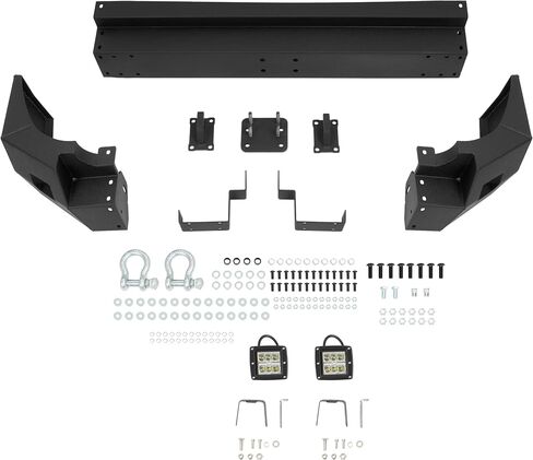 المصد الخلفي متوافق مع تويوتا إف جي كروزر 2007-2014 مع حلقة على شكل حرف D وأضواء LED مطلية بمسحوق أسود in Saudi Arabia