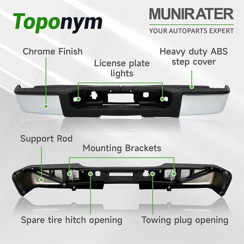 مجموعة المصد الخلفي من الفولاذ الكروم مع فتحة مستشعر بديلة لشاحنة 2007-2013 سيلفرادو سييرا 1500 in Kuwait