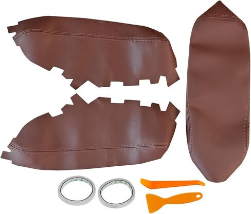 Front Center Console Armrest Lid & Door Panel Cover Replacement Microfiber Leather for Toyota Avalon 2013 2014 2015 2016 2017 2018 (Black) in Kuwait