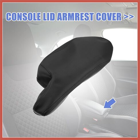 ACROPIX Car Center Console Armrest Cover for Mazda 3 2014-2016 Faux Leather Interior Arm Rest Cover Elbow Cushion Pad Black Car Parts in Saudi Arabia