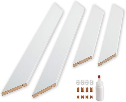 Frame My Mirror Add A Frame - White Custom Size Mirror Frame Border Kit - Ideal for Bathroom - Moisture Resistant - Berkshire Design - Mirror NOT Included in Saudi Arabia