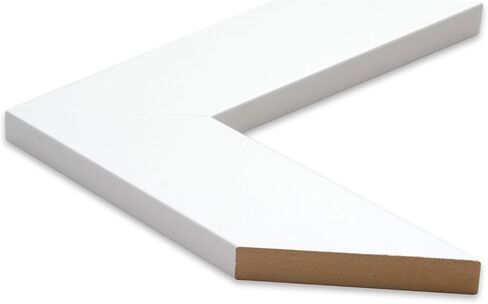 Frame My Mirror Add A Frame - White Custom Size Mirror Frame Border Kit - Ideal for Bathroom - Moisture Resistant - Berkshire Design - Mirror NOT Included in Saudi Arabia