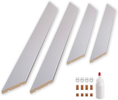 Frame My Mirror Add A Frame - White Custom Size Mirror Frame Border Kit - Ideal for Bathroom - Moisture Resistant - Berkshire Design - Mirror NOT Included in Saudi Arabia