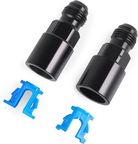 6AN Male Flare To 3/8" & 5/16" SAE Quick-Disconnect Female Push-On EFI Fitting Anodized Aluminum 2Pcs in Saudi Arabia