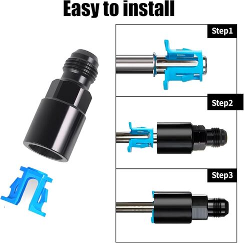 6AN Male Flare To 3/8" & 5/16" SAE Quick-Disconnect Female Push-On EFI Fitting Anodized Aluminum 2Pcs in Saudi Arabia