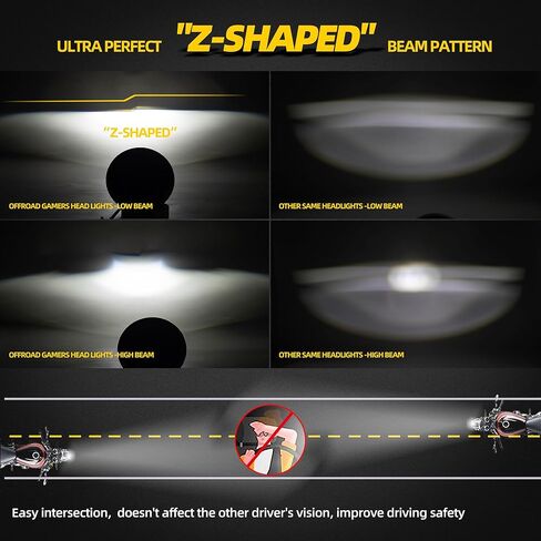 7 Inch LED Headlight Projector Compatible with Touring, Street Glide, Road King, Electra Glide - White/Amber Whirlwind Halo DRL, High/Low Beam for Softail Heritage in Kuwait