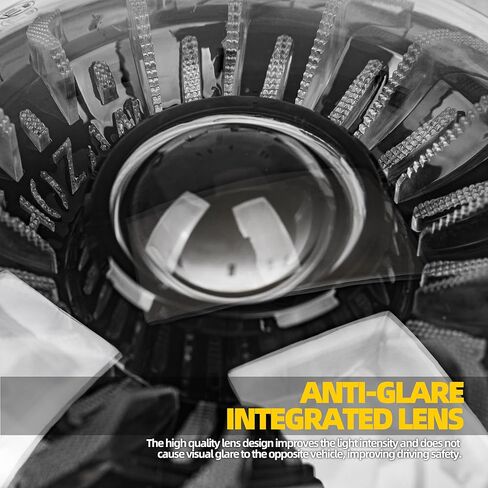 7 Inch LED Headlight Projector Compatible with Touring, Street Glide, Road King, Electra Glide - White/Amber Whirlwind Halo DRL, High/Low Beam for Softail Heritage in Kuwait