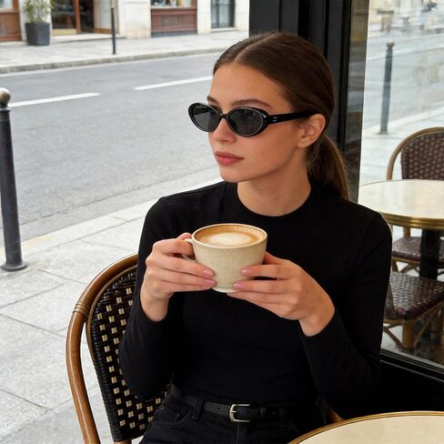 Nydotd Retro Oval Sunglasses for Women Y2k Trendy Sunglasses 90s Fashion Sun Glasses Small Oval Sunnies UV Protection Shades in Kuwait