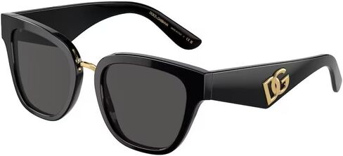 Dolce&Gabbana DG4437 501/87 51MM Black/Dark Grey Square Sunglasses for Women +Bundle with Accessory Eyewear Kit in Kuwait