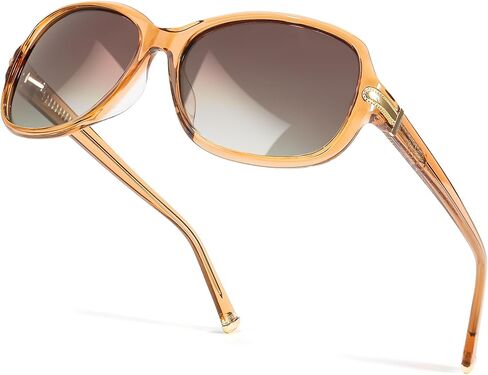 SIPHEW Trendy Polarized Sunglasses for Women - Acetate UV400 Protection Sun Glasses | Wraparound Shade in Kuwait