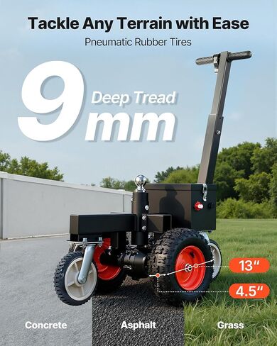 VEVOR Electric Trailer Dolly, 5000lbs Towing Capacity, 350W 12V Trailer Jockey Wheel with 22 ft/min Moving Speed, 12''-24.8'' Adjustable Clamp Height & 8'' Rubber Tire, for Moving Trailer Caravan Boat in Saudi Arabia