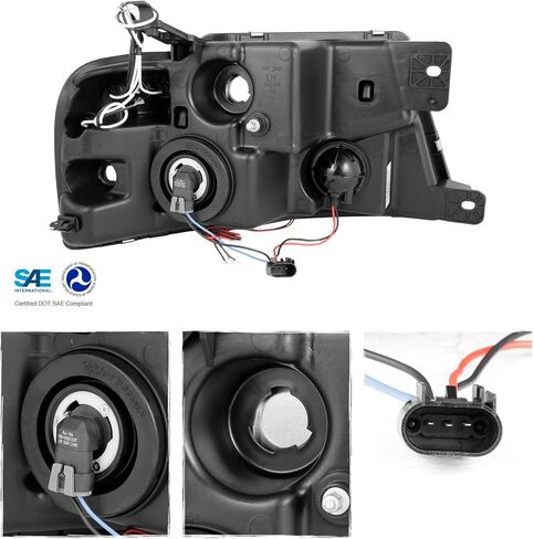 AKKON - لسيارة Ford F150 Pickup بإطار أسود مزدوج LED G2 للمصابيح الأمامية لجهاز العرض + مجموعة مصابيح خلفية in Saudi Arabia