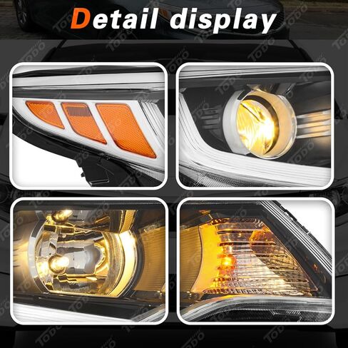 TODO Headlight without LED RDL Assembly Compatible with 2016 2017 2018 Kia Optima Left Driver Side Headlamp for 2016 2017 2018 Optima 92101-D5000 92101D5000 KI2502196 in Saudi Arabia