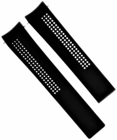 22 مللي متر ساعة بحزام مطّاطي بديل لعلامة هيور كاريرا كاليبر 1, 5, 16,17, 36 سيليكون أسود in Kuwait