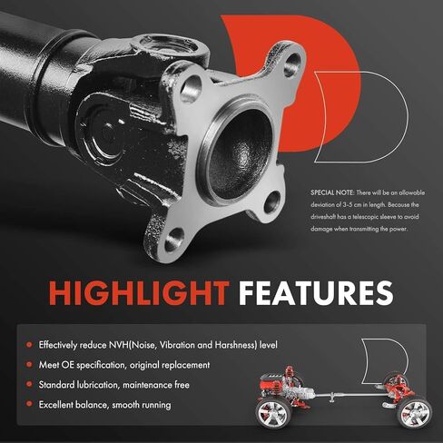 A-Premium Rear Complete Drive Shaft Prop Shaft Driveshaft Assembly Compatible with Hyundai Santa Fe Sport 2013-2015 & Kia Sorento 2013-2014, AWD, Replace# 493002W100 in Saudi Arabia
