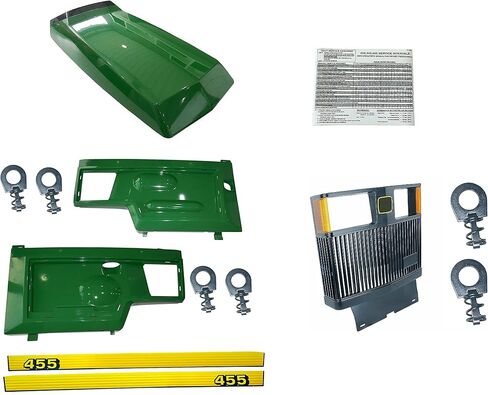 Hood/Panel/Decal/Front Grill AM128986 AM128983 AM116207 Compatible With JD 455 UP S/N in Saudi Arabia