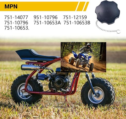 Gas Cap Fuel Tank Cap With Chain For Predator Hemi/Non-Hemi 212cc 224cc For Coleman SK100 For Honda 168F 154 GX200 GX390 Engine MTD Snow Blower Mini Bike Go kart in Kuwait
