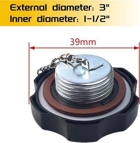 Gas Cap Fuel Tank Cap With Chain For Predator Hemi/Non-Hemi 212cc 224cc For Coleman SK100 For Honda 168F 154 GX200 GX390 Engine MTD Snow Blower Mini Bike Go kart in Kuwait