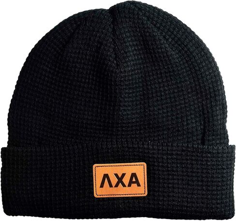 قبعة Lambda Chi Alpha - قبعة صغيرة للأخوة، قبعة شتوية سوداء مع رقعة حروف يونانية، هدايا Lambda Chi Alpha للرجال in Saudi Arabia