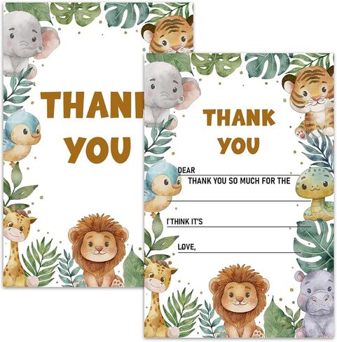 كرة رياضية للأطفال تملأ بطاقات الشكر الفارغة لديكور لوازم حفلات أعياد الميلاد، ملاحظات شكر للأولاد والبنات، 20 بطاقة مع 20 ظرفًا - (Ganxie18) in Kuwait