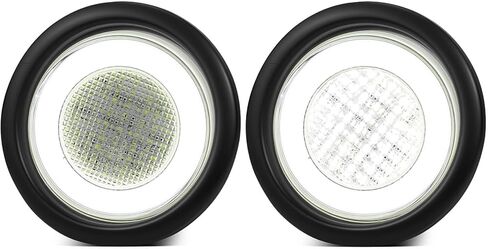 4 inch Round LED Tail Lights Halo LED Stop Turn Tail Lights for Trailer Trucks RV Camper Van with Rubber Grommet and 3 Prong Pigtails 64 LEDs 12V Waterproof IP67, 4Pcs in Saudi Arabia