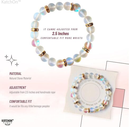 KatchOn, Valentines Bracelet for Women | Stretch Beaded Bracelet with Gift Card, Valentines Day Gifts for Her | Valentine Beaded Bracelets | Birthday Gifts for Her | Friendship Bracelets for Friends in Saudi Arabia