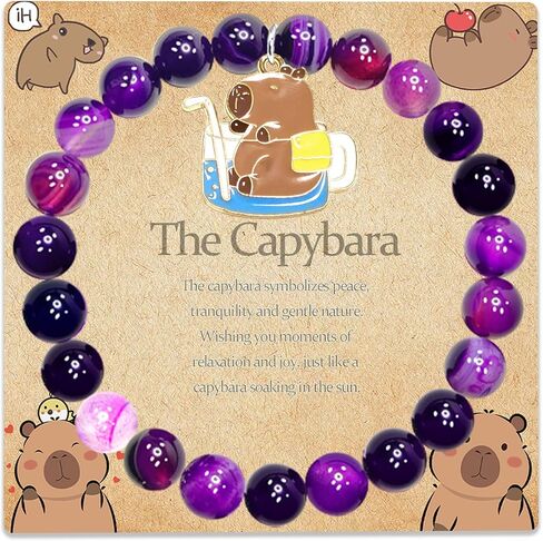 Capybara Gifts Capybara Bracelet Jewelry Inspirational Birthday Christmas Capybara Lover Gifts for Women Bestie Daughter,B in Kuwait