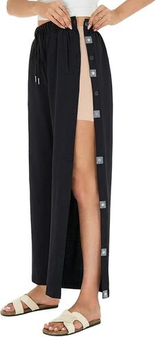 Women’s Post Surgery Tear Away Pants, Easy Dressing Side Open Magnetic Breakaway Sweatpants with Pockets, Loose Fit in Kuwait