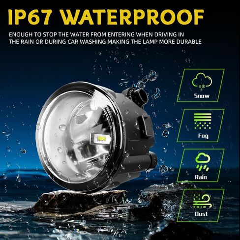 Fog Light for Infiniti G37 2010-2013 Fog Light Assembly, Left+Right Pair, 12V 55W LED Fog Bulb, Plug and Play, 6000k Coolwhite, Pack of 2 in Saudi Arabia