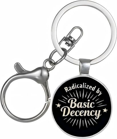 2 سلسلة مفاتيح ملهمة، قلادة اقتباس "متطرفة من خلال الحشمة الأساسية"، حلقة مفاتيح من سبائك الزنك مع مشبك جراد البحر وقبة زجاجية كريستالية، هدية سلسلة مفاتيح ذات موقف بسيط in Kuwait