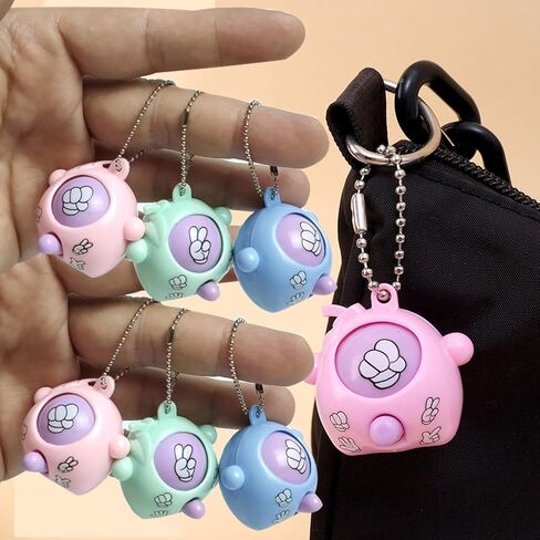 3pcs Random Color Small Keychains Rock Paper Scissors Guessing Egg Keyring Bag Car Funny Keychain for Women Gifts in Saudi Arabia