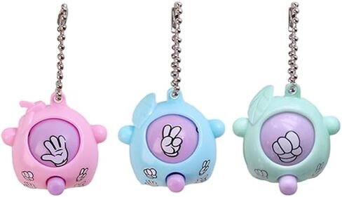 3pcs Random Color Small Keychains Rock Paper Scissors Guessing Egg Keyring Bag Car Funny Keychain for Women Gifts in Saudi Arabia