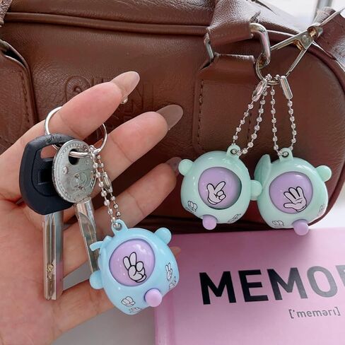 3pcs Random Color Small Keychains Rock Paper Scissors Guessing Egg Keyring Bag Car Funny Keychain for Women Gifts in Saudi Arabia