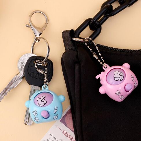 3pcs Random Color Small Keychains Rock Paper Scissors Guessing Egg Keyring Bag Car Funny Keychain for Women Gifts in Saudi Arabia