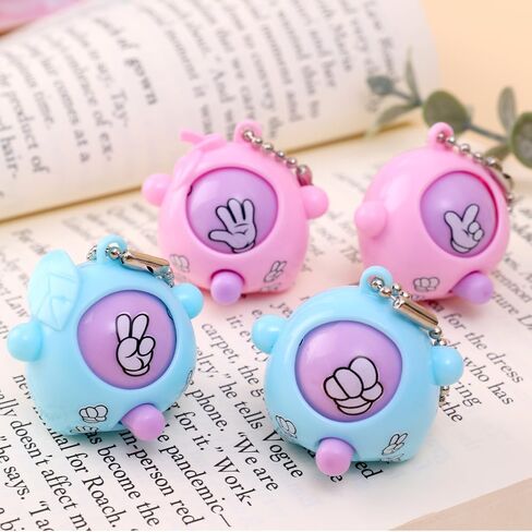 3pcs Random Color Small Keychains Rock Paper Scissors Guessing Egg Keyring Bag Car Funny Keychain for Women Gifts in Saudi Arabia