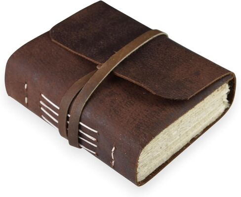 Kathmandu Valley Co. Everest Explorer Heritage Deluxe Edition, Vintage Leather Bound Journal with Handmade Heavyweight Tree-free Lokta Paper, Made in the Himalayas of Nepal, 6x8 inches (Large) in Kuwait