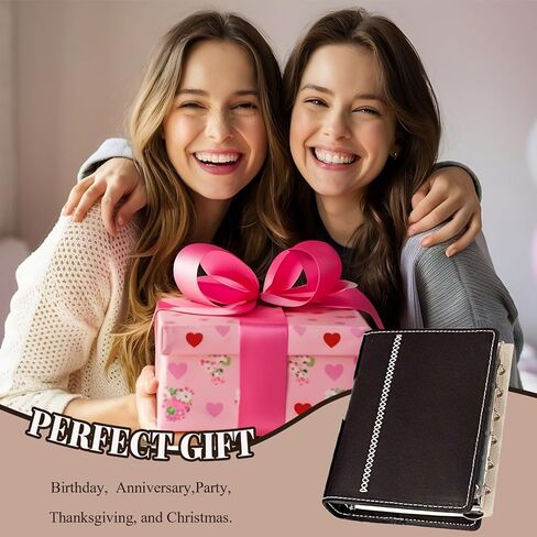 دفتر ملاحظات جلدي، دفتر ملاحظات بحلقة A7 مع ورق 80 صفحة، مجلدات مخطط شخصي، دفاتر مذكرات قابلة لإعادة الملء للرجال والنساء، مجلد تنفيذي لمكتبة المكتب والسفر المنزلي (بني) in Kuwait