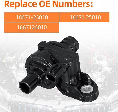 1667125010 Coolant Water Control Valve Compatible with Toyota Avalon 2020-2021, Camry 2018-2021, RAV4 2019-2022 Heater Control Valve Replace OE 16671-25010 in Kuwait