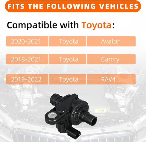 1667125010 Coolant Water Control Valve Compatible with Toyota Avalon 2020-2021, Camry 2018-2021, RAV4 2019-2022 Heater Control Valve Replace OE 16671-25010 in Kuwait