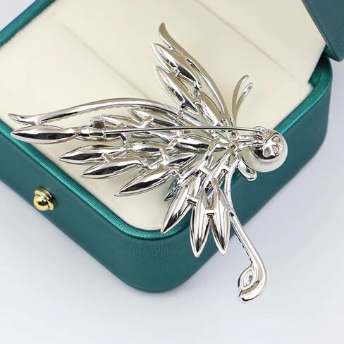 دبابيس فراشة كريستال من YeapYeap للنساء - دبوس وشاح من حجر الراين اللؤلؤي للسيدات باقة الزفاف لأعياد الميلاد والكريسماس والذكرى السنوية in Kuwait