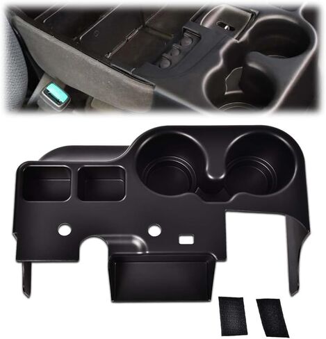 G-PLUS Center Console Cup Holder Compatible with Ford F250 F350 F450 F550 Super Duty Truck 1999-2001 Black in Saudi Arabia